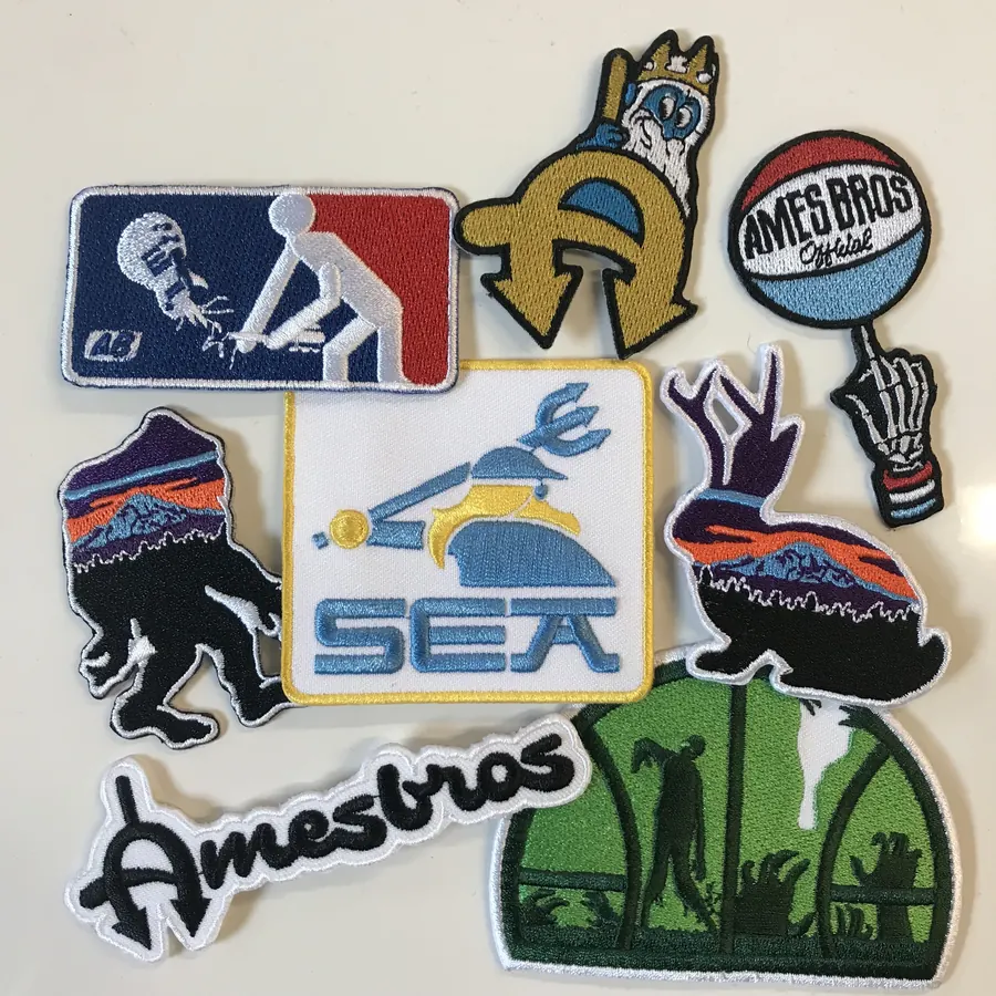 Ames Bros embroidered patch set, including a SEA patch
