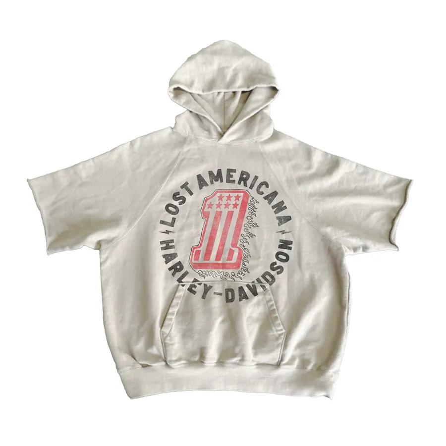 Harley-Davidson x Lost Americana cutoff hoodie
