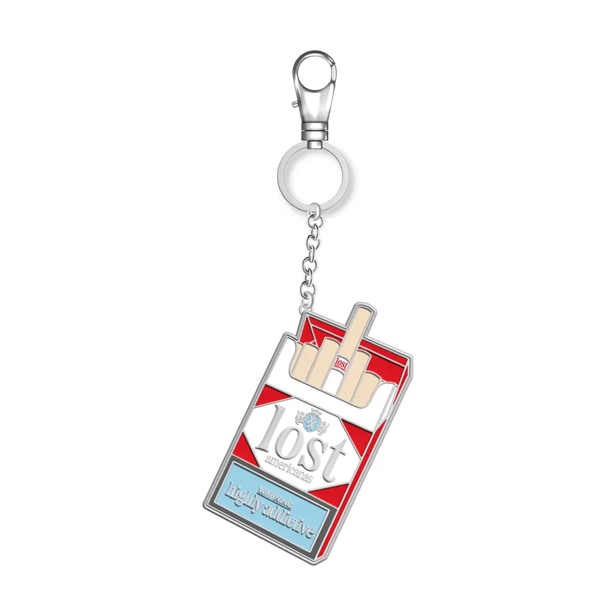 Lost Americana cigarette pack keychain