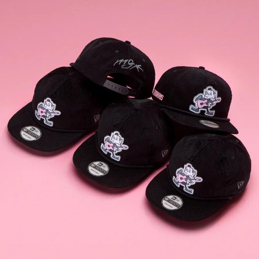mgk x Cleveland Browns black corduroy caps