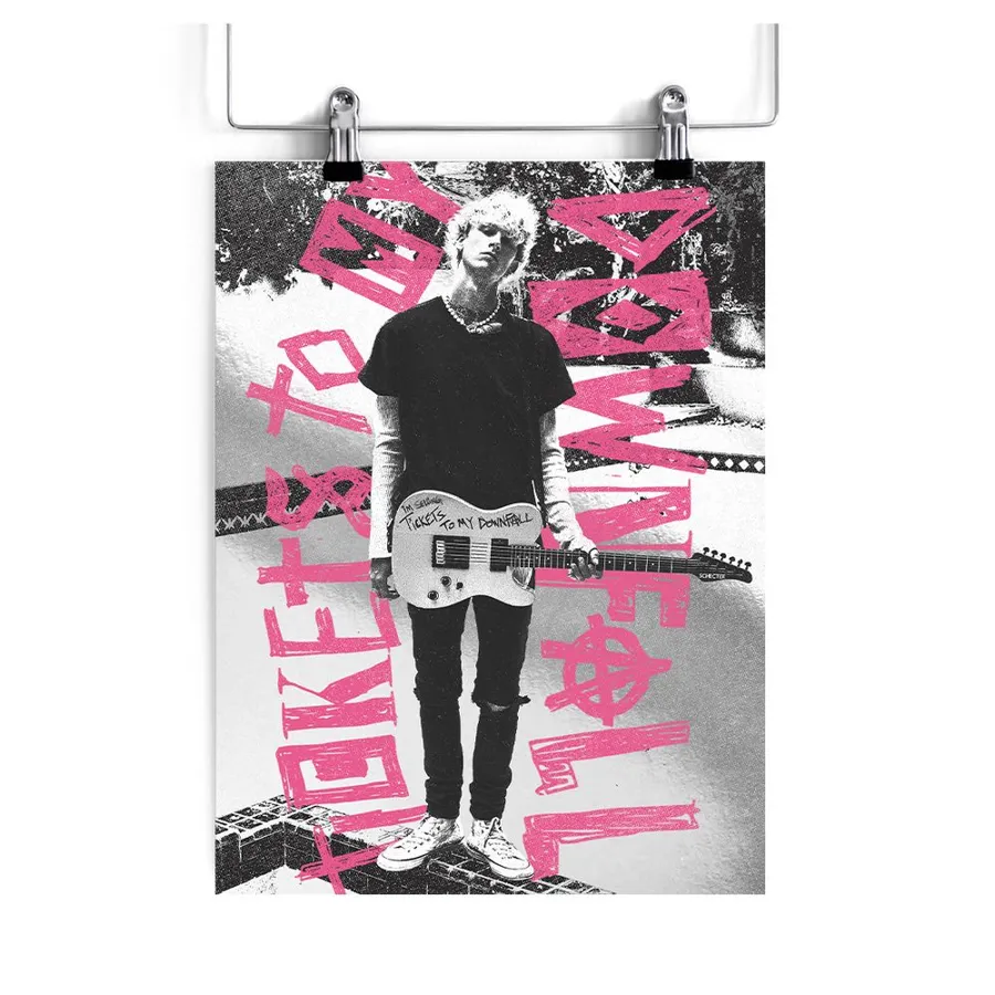 Tickets to My Downfall fifth-anniversary reflective poster
