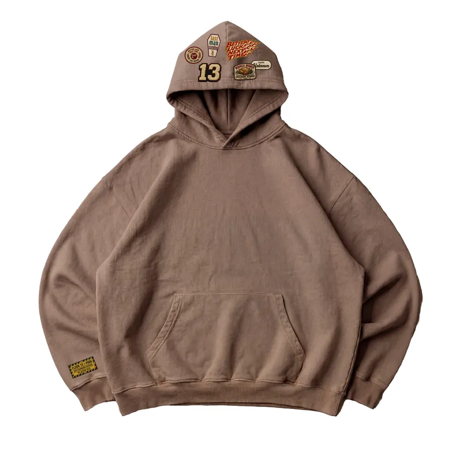 PUBG x Floor 13 patch hoodie with number 13 embroidery
