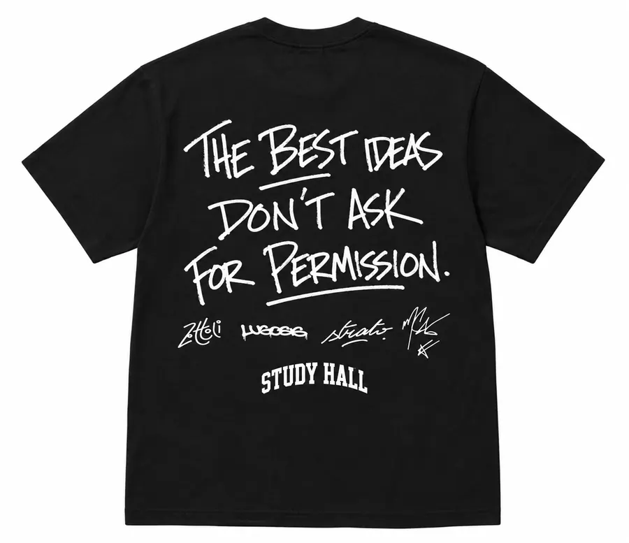 Study Hall x Lugosis & Strato tee: The best ideas don't ask for permission